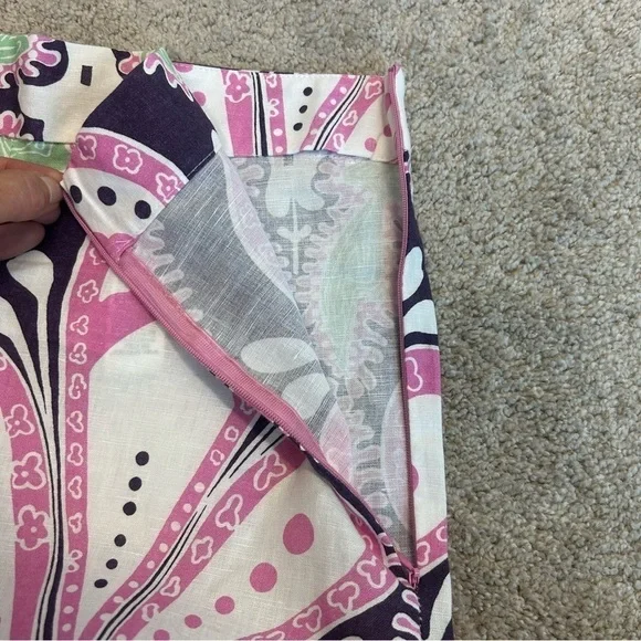 Zara paisley multicoloured printed retro bohemian flare pants - Picture 10 of 15